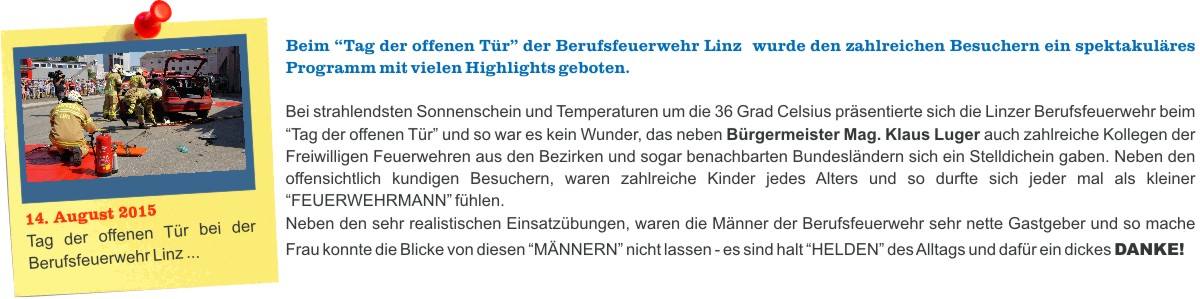 O Fotomagazin /  Tag der offenen Tr 2015 der Berufsfeuerwehr Linz